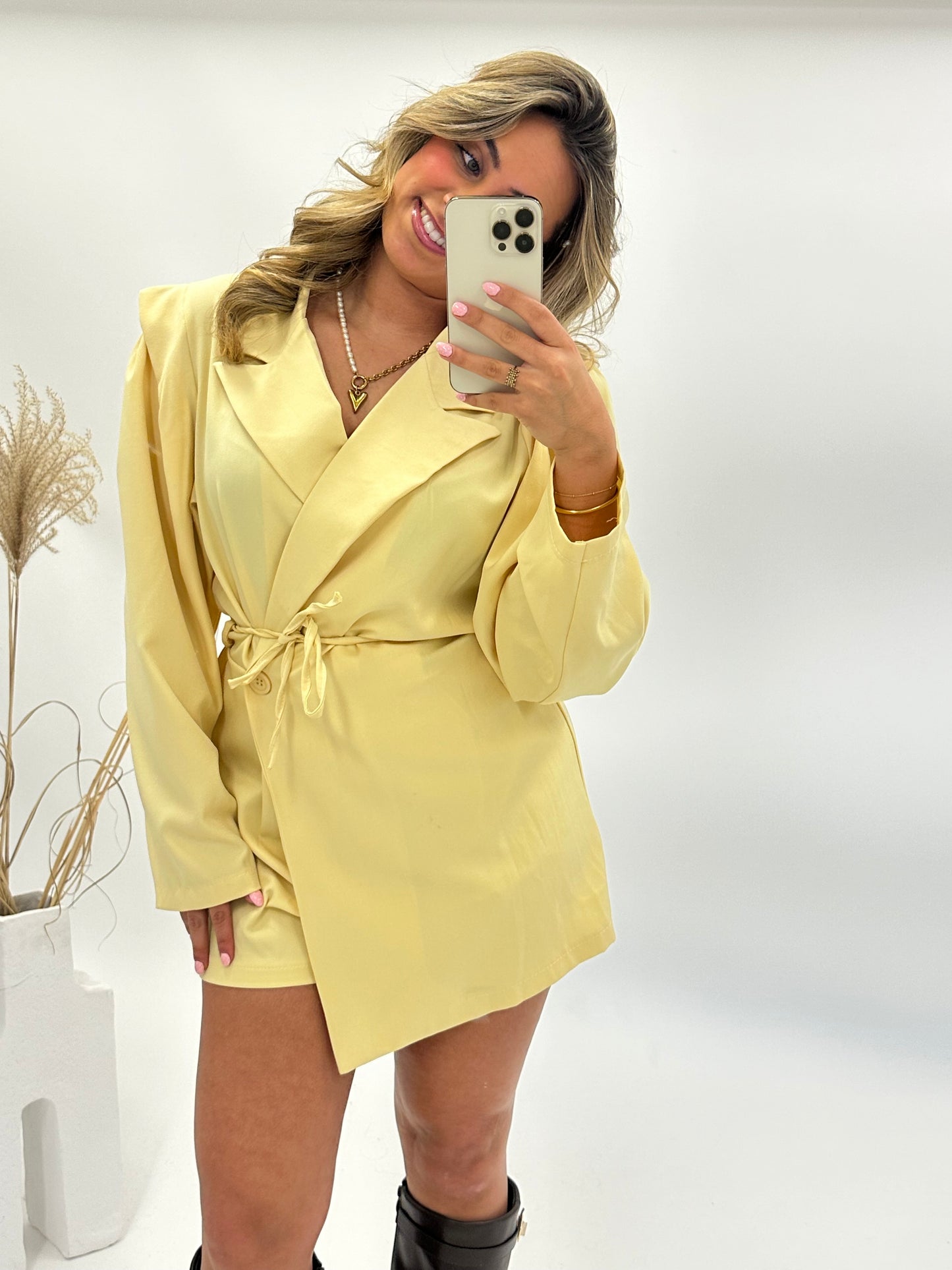 Daisy blazerjurkje geel