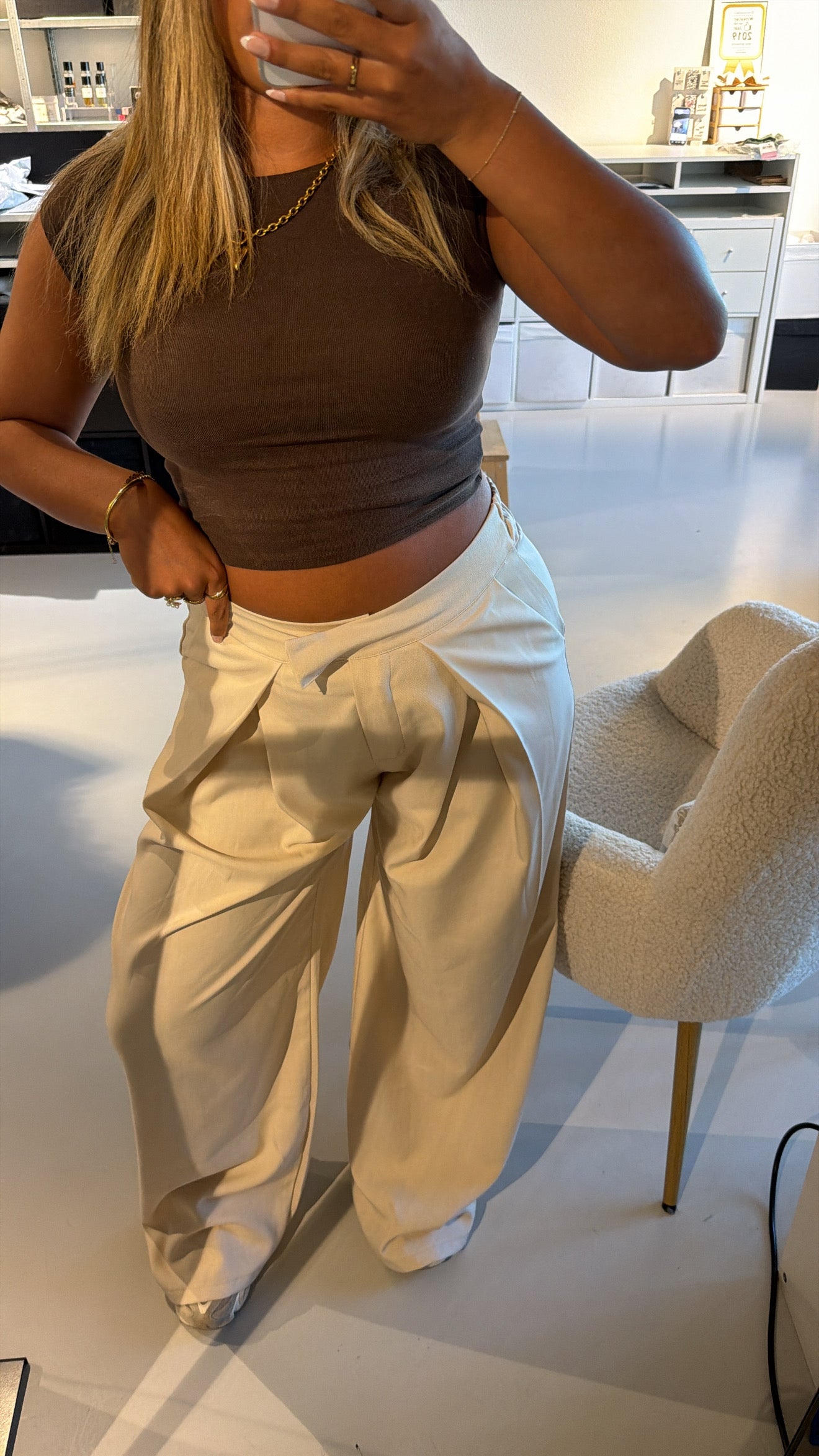 Luna pantalon beige